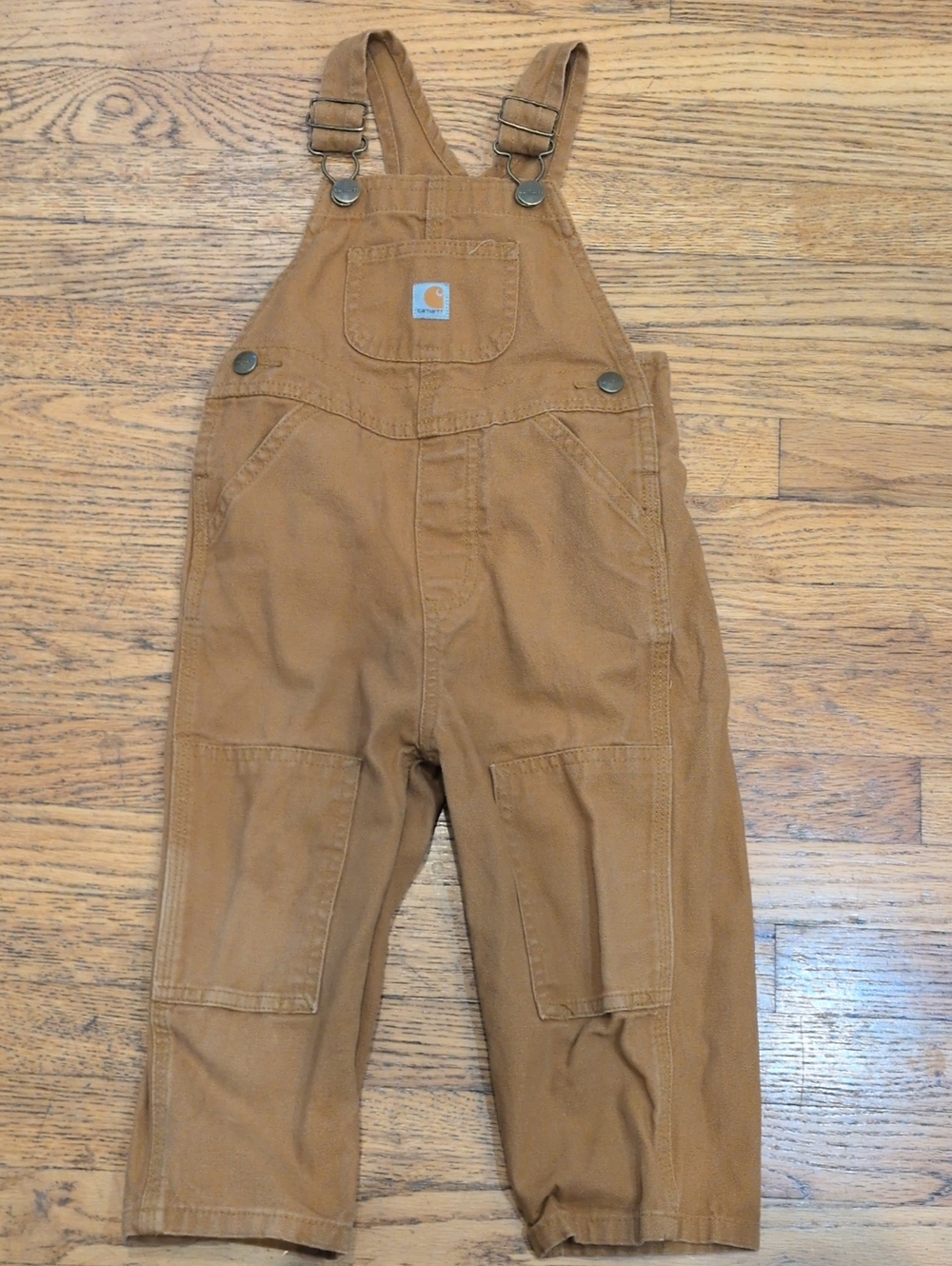 Carhartt Kids Tan Canvas Work Overalls